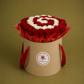 Red and White Roses Box