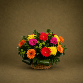 Basket with Gerberas
