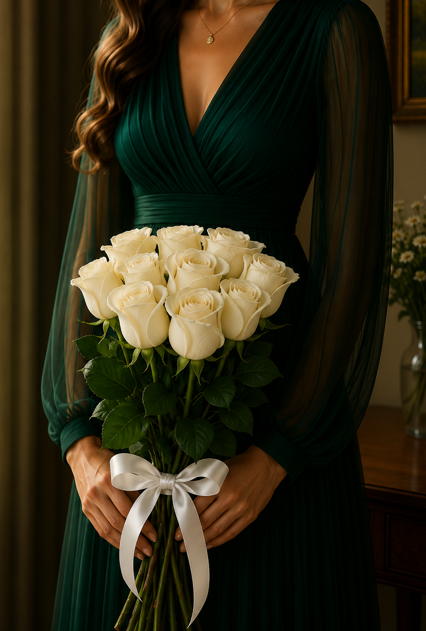 11 White Roses